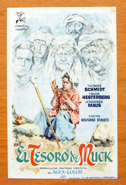 Cine: El Tesoro de Muck - Thomas Schmidt, Trude Hesterberg - Folleto con publicidad Cine Moderno
