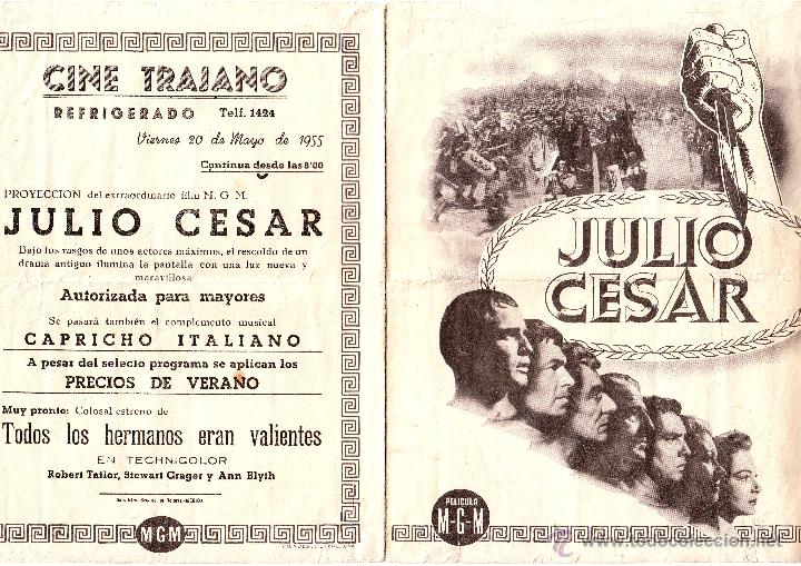 Cine: JULIO C&Eacute;SAR 1955 CINE TRAJANO DE MERIDA - Foto 1