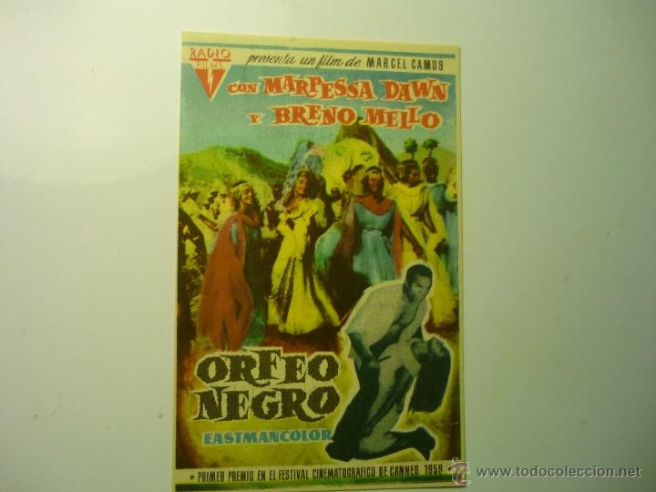 Cine: programa orfeo negro .-publicidad kursaal reus - Foto 1