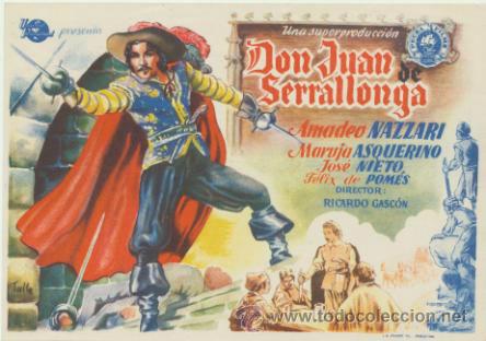 Kino: Don Juan de Serrallonga. Sencillo de Universal.  &iexcl;IMPECABLE!