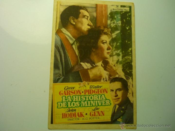Cine: progrma la historia de los miniver- moderno riudoms.monterrosa reus