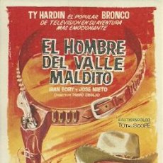 Cine: PROGRAMA DE MANO DE LA PELICULA EL HOMBRE DEL VALLE MALDITO CON TY HARDIN