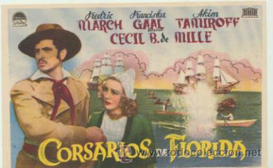 Kino: Corsarios de Florida. Sencillo de Paramount.  Cine Mari - Le&oacute;n  1947.
