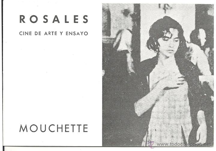 Cine: MOUCHETTE PROGRAMA LIBRITO CIDENSA ROBERT BRESSON NADINE NORTIER - Foto 1