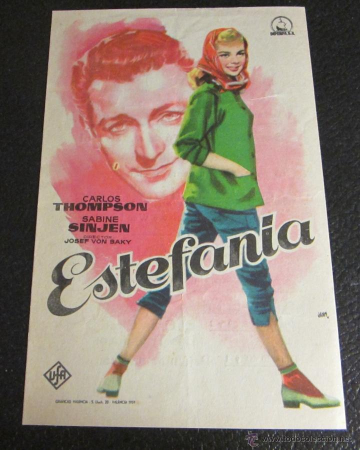 Cine: PROGRAMA DE MANO CINES M&Aacute;XIMO Y ROVIRA. ESTEFAN&Iacute;A - Foto 1