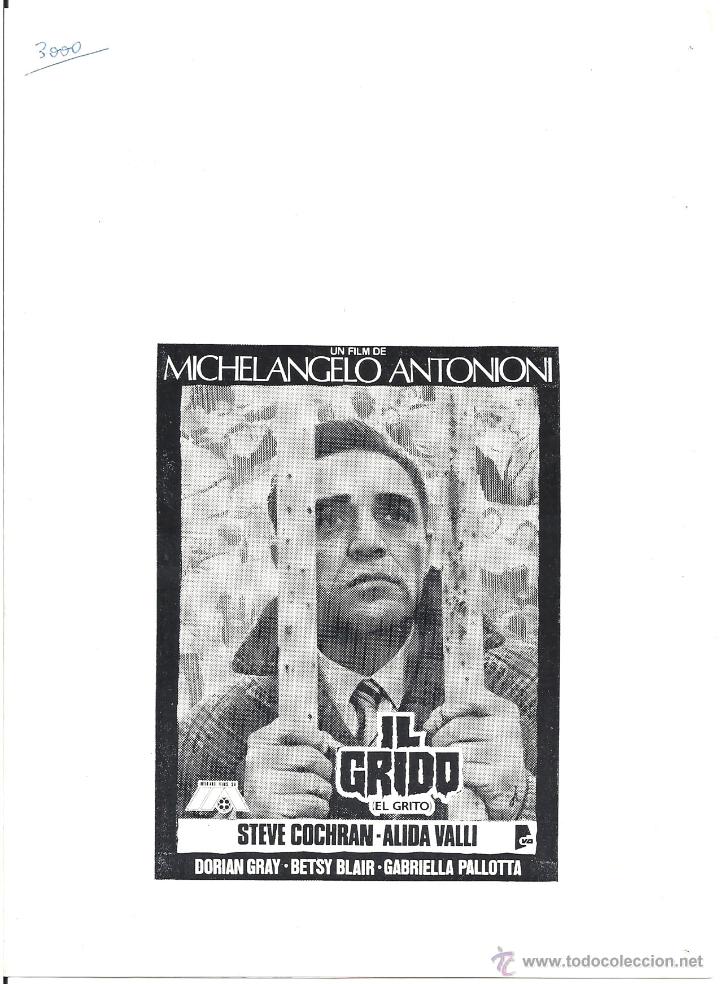Cine: EL GRITO PROGRAMA DOBLE INTER ARTE MICHELANGELO ANTONIONI - Foto 1