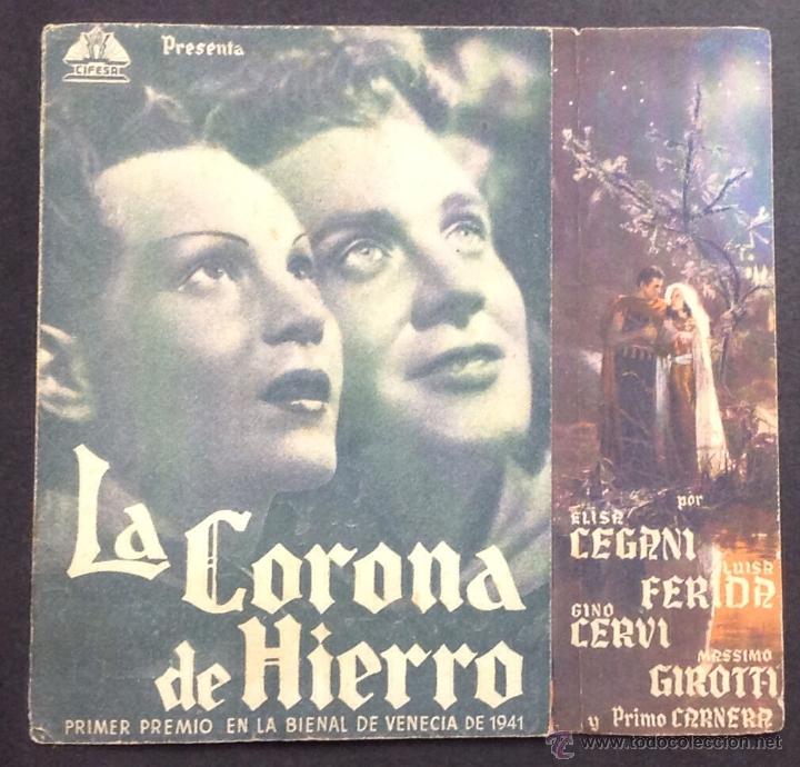 Cine: LA CORONA DE HIERRO. ALEJANDRO BLASETTI. CINE RIALTO. ESPARRAGUERA.