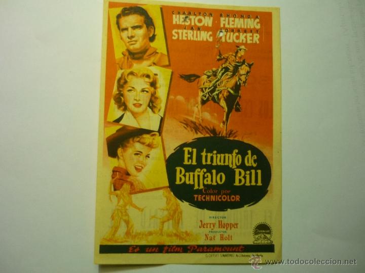 Cine: PROGRAMA EL TRIUNFO DE BUFFALO BILL .-CHARLTON HESTON .- - Foto 1