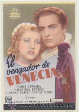 Kino: El Vengador de Venecia. Sencillo de Cifesa.