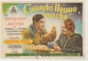 Cine: Cuando llegue la noche. Sencillo de Cifesa. &iexcl;IMPECABLE! - Foto 1
