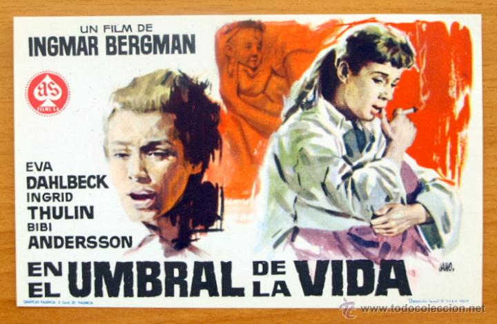 Cinema: En el Umbral de la vida - Eva Dahlber, Ingrid Thulin - Folleto de Cine