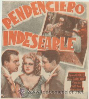 Cine: Pendenciero Indeseable. Doble. Cine Mari - Le&oacute;n   1944.   &iexcl;IMPECABLE! - Foto 1