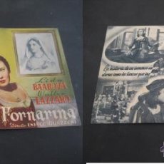 Cine: LA FORNARINA 1944. TEATRO MAIQUEZ, CARTAGENA. DOBLE CON PUBLICIDAD. Lote 47134668