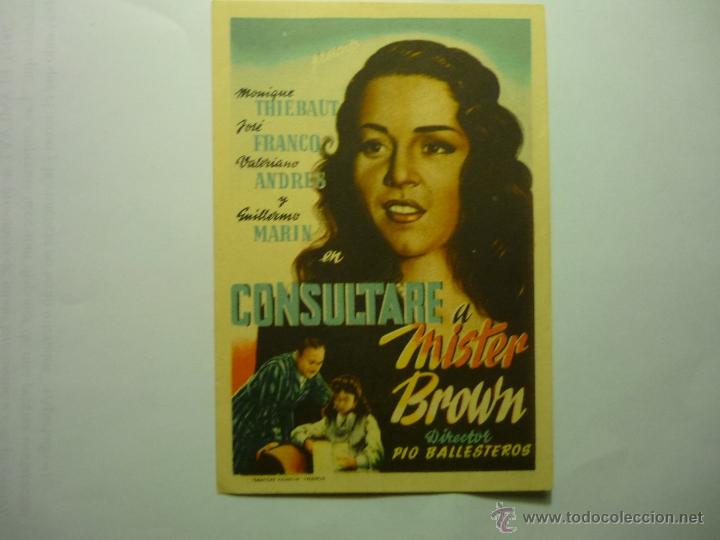 Cine: PROGRAMA CONSULTARE A MISTER BROWN.- VALERIANO ANDRES - Foto 1