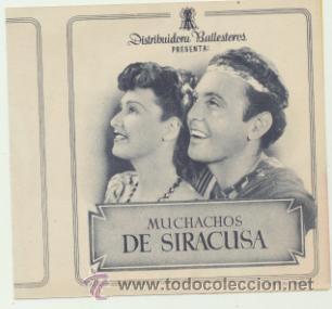 Cine: Muchachos de Siracusa. Doble de Ballesteros. - Foto 1