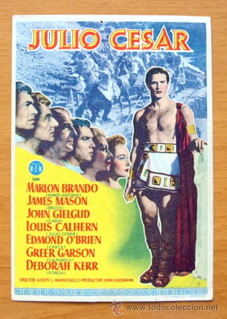 Cine: Julio Cesar - Marlon Brando, James Mason - Con publicidad