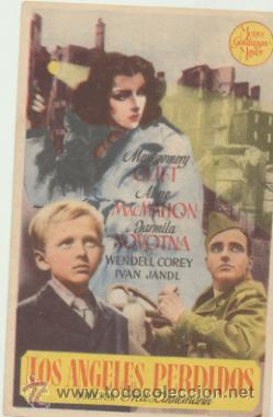  Flyers Publicitaires de films Anciens: Los Angeles perdidos. Sencillo de MGM. Teatro Principal - Ubeda.