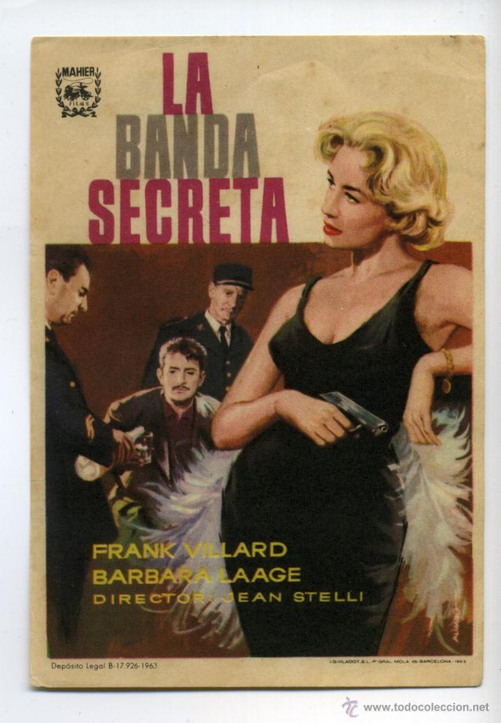 Cine: LA BANDA SECRETA, con Frank Villard. - Foto 1