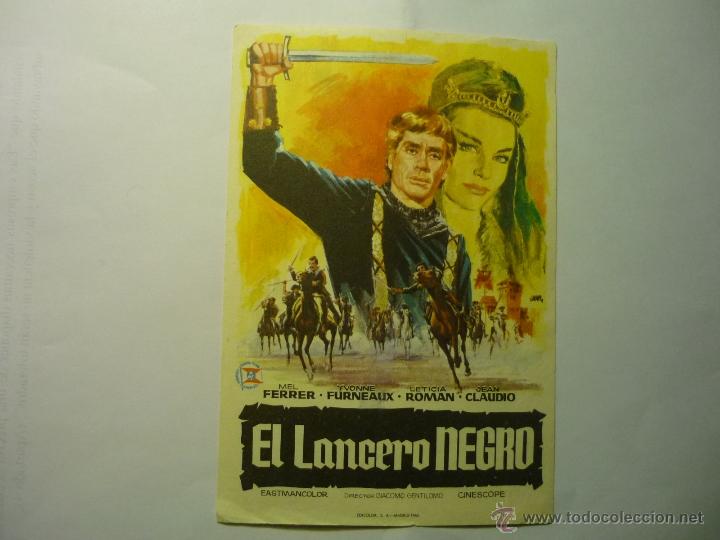  Flyers Publicitaires de films Anciens: PROGAMA EL LANCERO NEGRO.-MEL FERRER-publicidad teatro campos-bilbao??