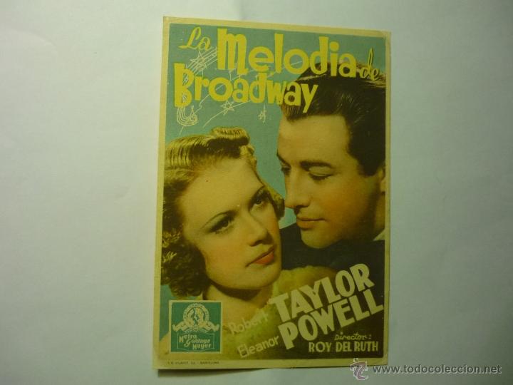 Cine: programa la melodia de broadway.-robert taylor - Foto 1