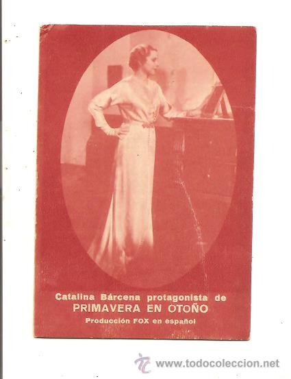 Cine: PROGRAMA PRIMAVERA EN OTO&Ntilde;O &ndash; CATALINA B&Aacute;RCENA &ndash; CLAV&Eacute; PALACE - Foto 1
