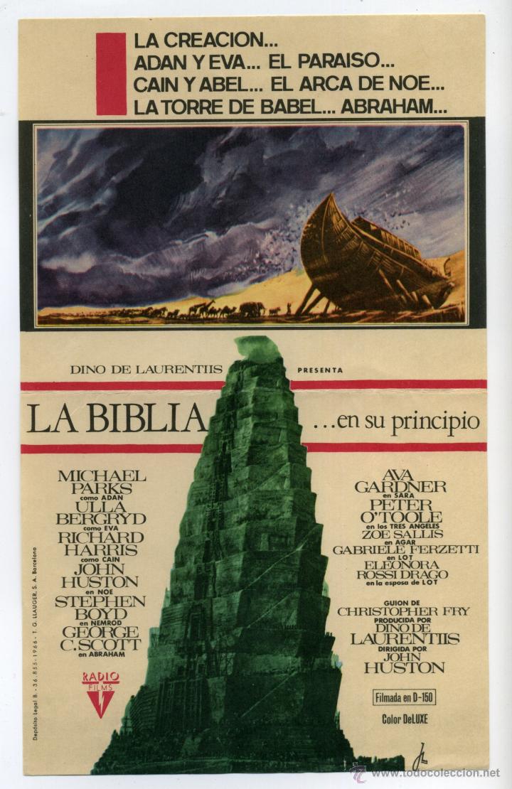 Cine: LA BIBLIA, con Ava Gardner.