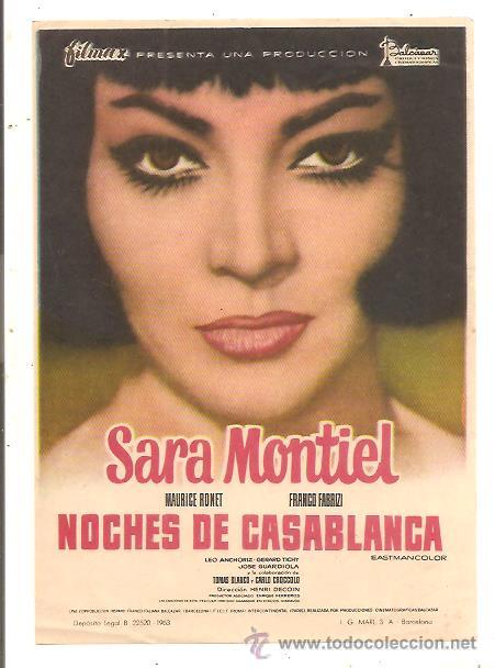 Cine: PROGRAMA NOCHES DE CASABLANCA &ndash; SARA MONTIEL - Foto 1