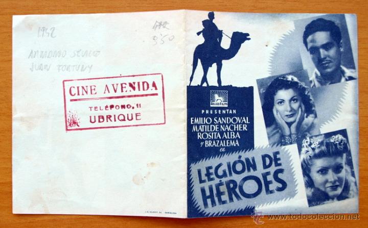 Cine: Legi&oacute;n de H&eacute;roes - Emilio Sandoval, Matilde Nacher, Rosita Alba