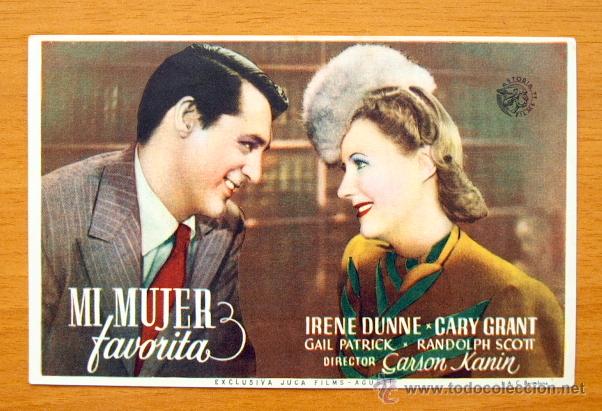 Cine: Mi mujer favorita - Irene Dunne, Cary Grant - con publicidad