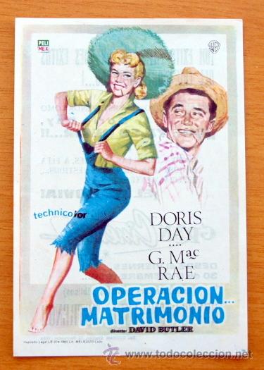 Cine: Operaci&oacute;n matrimonio - Doris Day - Con publicidad