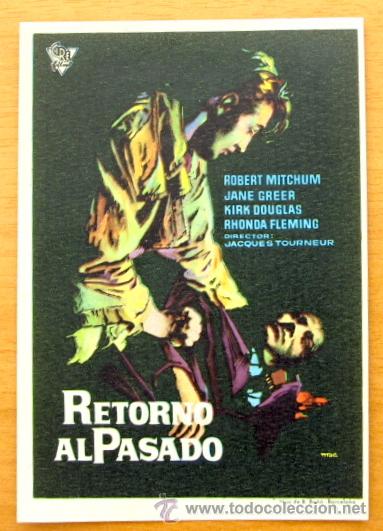 Cine: Retorno al pasado - Robert Mitchum, Jane Greer - con publicidad