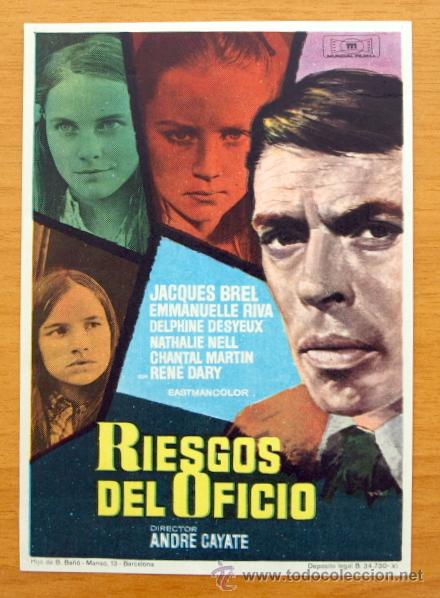 Cine: Riesgos del Oficio - Jacques Brel, Emmanuelle Riva - Foto 1