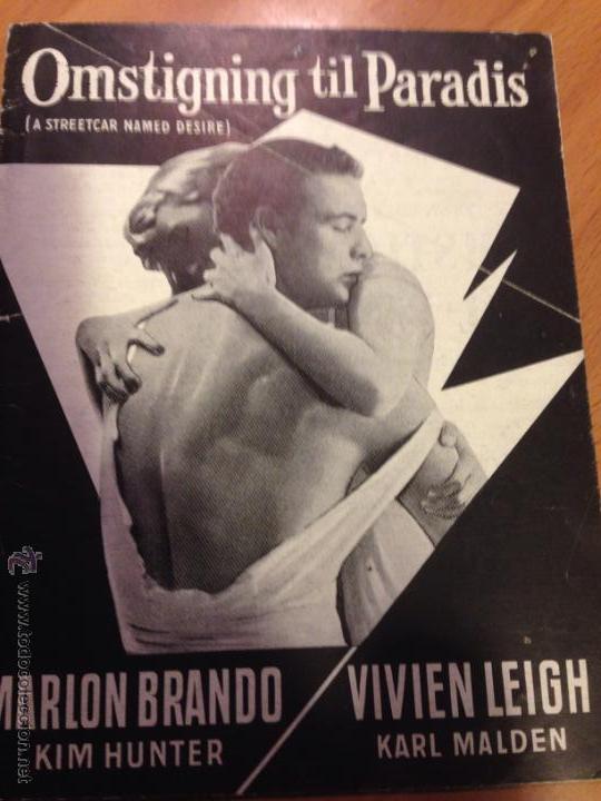 Cine: Programa dan&eacute;s un tranv&iacute;a llamado deseo.vivien le&iacute;gh Marlon brando.12 x 15