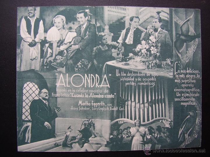 Cine: ALONDRA, MARTHA EGGERTH, CINE ATLANTIDA - Foto 2