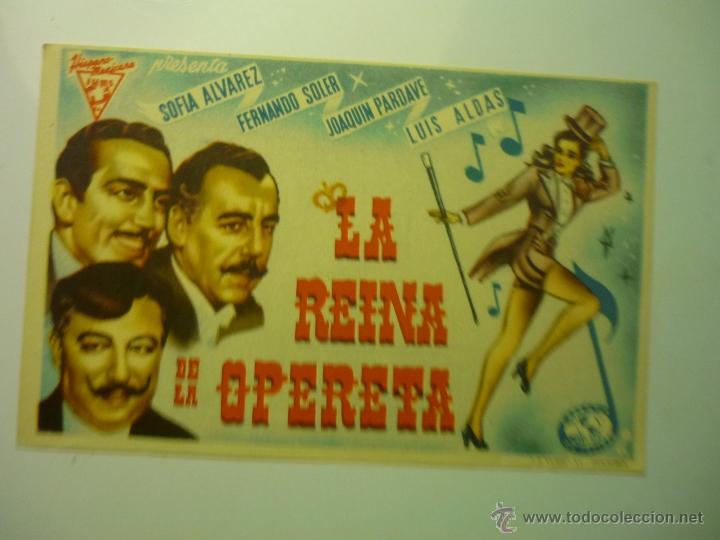 Cine: PROGRAMA LA REINA DE LA OPERETA--F.SOLER .-S.ALVAREZ - Foto 1