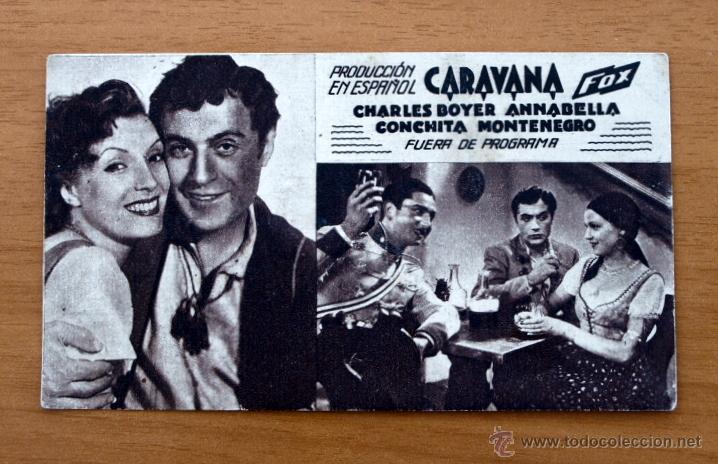 Kino: Caravana - Charles Boyer, Annabella y Conchita Montenegro - Publicidad, Gran Teatro de Alcira