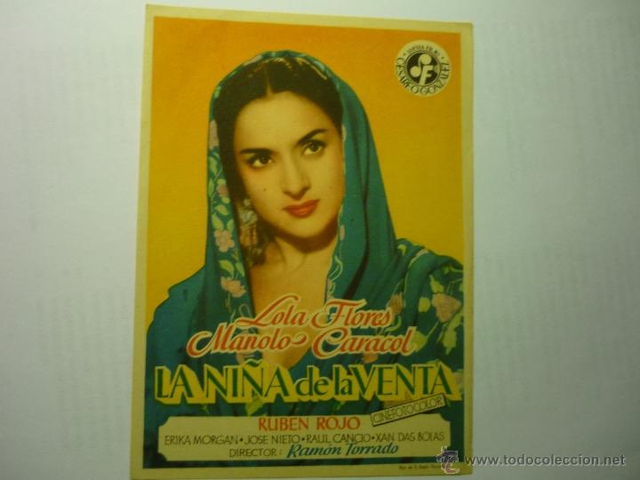 Cine: programa la ni&ntilde;a de la venta .-lola flores -manolo caracol