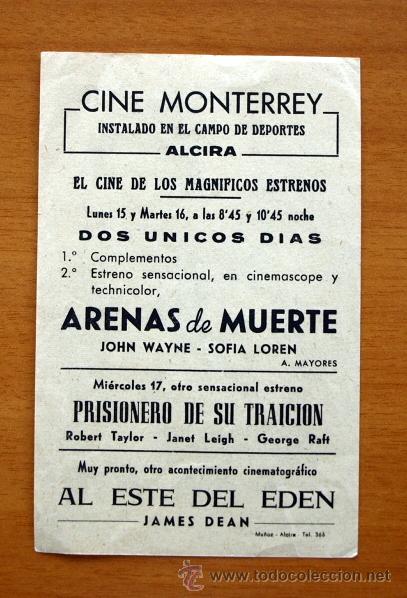Cine: Arenas de muerte - John Wayne, Sofia Loren - Con publicidad - Foto 2
