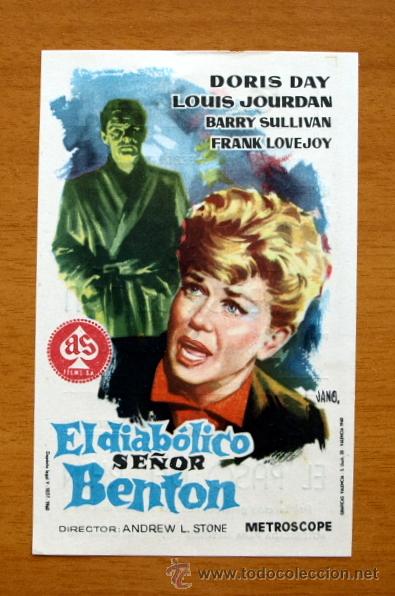 Cine: El Diab&oacute;lico se&ntilde;or Benton - Doris Day, Louis Jourdan - Con publicidad