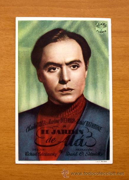 Cine: El jard&iacute;n de Al&aacute; - Charles Boyer, Marlene Dietrich, Basil Rathbone - Distribuidira Arce Films