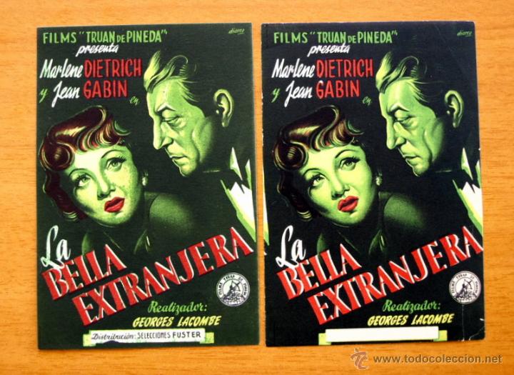 Cine: La bella extranjera - Marlene Dietrich, Jean Gabin - Con publicidad