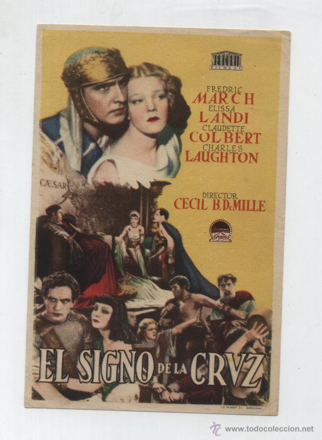  Flyers Publicitaires de films Anciens: El Signo de la Cruz, Sencillo de Mercurio.