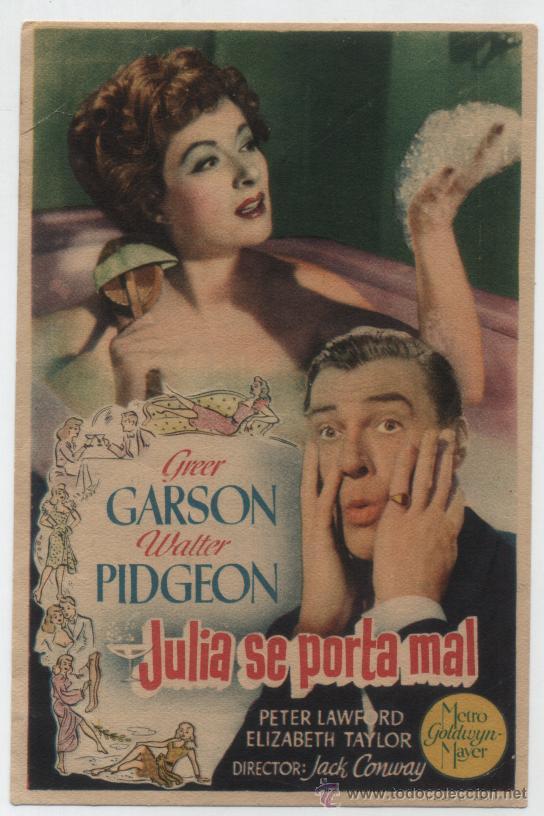 Cine: Julia se porta mal. Sencillo de MGM.  Cine Universal  1952. - Foto 1