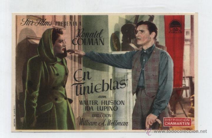  Flyers Publicitaires de films Anciens: En Tinieblas. Sencillo de Chamart&iacute;n. Coliseo Olympia  1944.