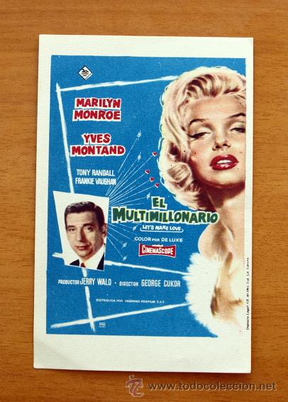 Cine: El Multimillonario - Marilyn Monroe, Yves Montand, Tony Randall