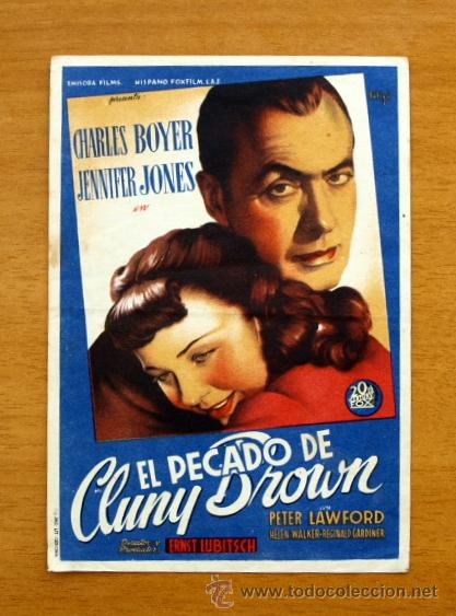 Cine: El pecado de Cluny Brown ( Solig&oacute; ) - Charles Boyer, Jennifer Jones