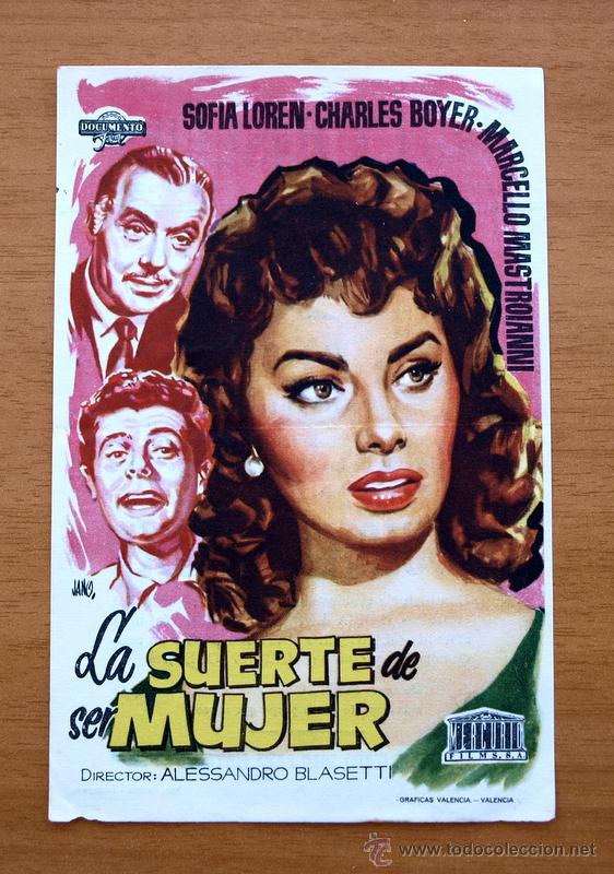 Cine: La suerte de ser mujer - Sofia Loren, Charles Boyer - Con publicidad
