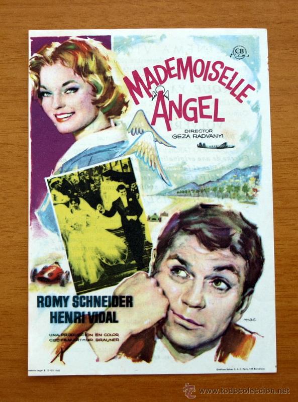 Cine: Mademoiselle Angel - Romy Schneider, Henri Vidal - Con publicidad