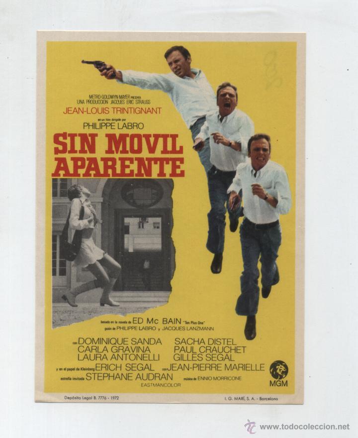 Cine: Sin movil aparente. Sencillo de MGM.  &iexcl;IMPECABLE! - Foto 1