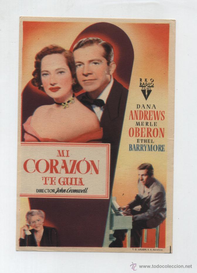  Flyers Publicitaires de films Anciens: Mi Coraz&oacute;n te gu&iacute;a. Sencillo de RKO Radio.